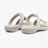 Rieker 659X6-80 Womens Sandals White Metallic