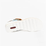 Rieker 67476-10 Womens Sandals White/Blue