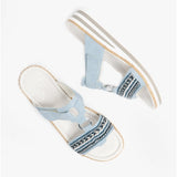 Rieker V02M6-10 Womens Sandals Blue