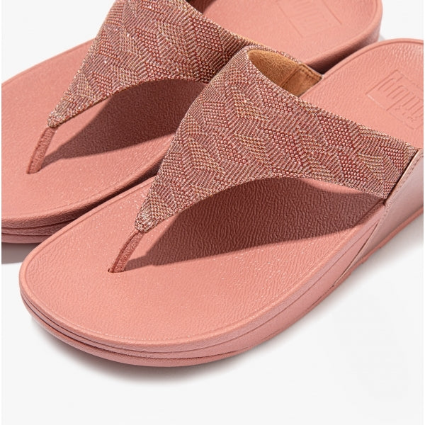 FitFlop LULU GLITZ Womens Flip Flop Sandals Warm Rose
