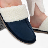 Hush Puppies ARIANNA Womens Suede Mule Slippers Navy
