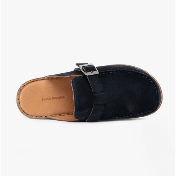 Hush Puppies SORCHA MULE Womens Leather Sandals Navy Suede