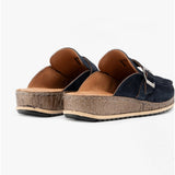 Hush Puppies SORCHA MULE Womens Leather Sandals Navy Suede