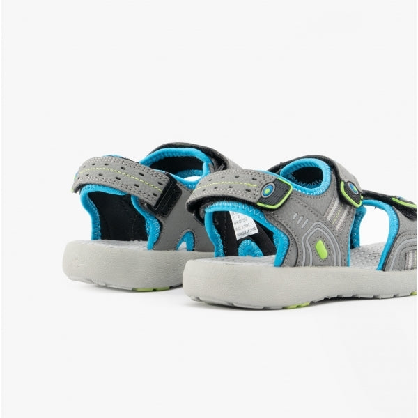 Hush Puppies MARIO Kids Touch Fasten Sandals Grey