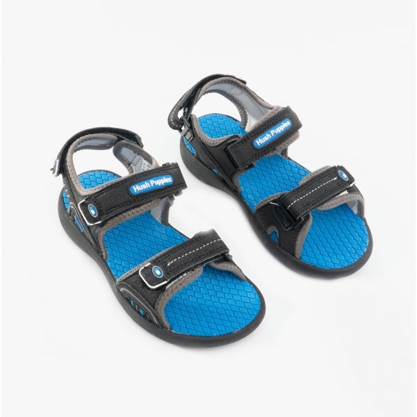 Hush Puppies MARIO Kids Touch Fasten Sandals Black