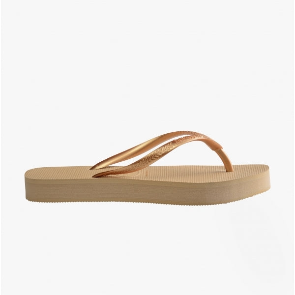 Havaianas HAV SLIM FLATFORM Womens Flip Flops Golden