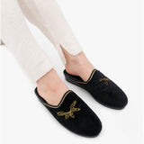 HOS Comfort THERESA Womens Mule Slippers Black