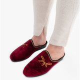 HOS Comfort THERESA Womens Mule Slippers Wine