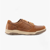 Hush Puppies FINLEY Mens Leather Casual Shoes Tan