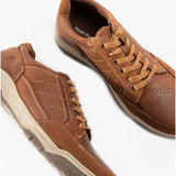 Hush Puppies FINLEY Mens Leather Casual Shoes Tan