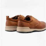 Hush Puppies DYLAN Mens Leather Derby Shoes Brown