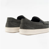 Hush Puppies MOUNT Mens Leather Loafers Grey Nubuck