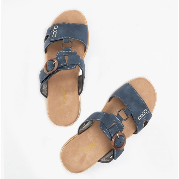 Dr Keller JACKIE Womens Slip-On Sandals Navy