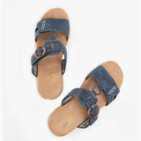 Dr Keller JACKIE Womens Slip-On Sandals Navy