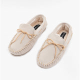Hush Puppies ALLIE Womens Suede Moccasin Slippers Beige