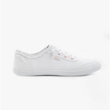 Skechers 33492/WHT BOBS B CUTE Womens Canvas Slip On Trainers White