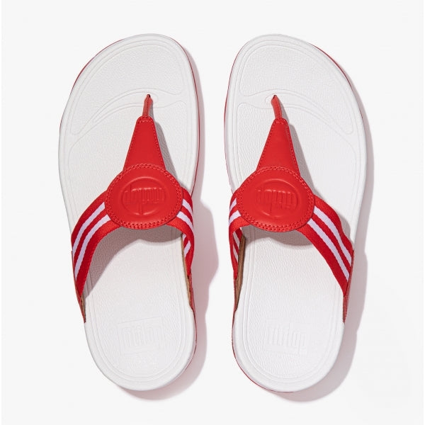 FitFlop WALKSTAR Womens Wide Fit Toe Post Sandals Red