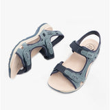 Free Spirit FRISCO Womens Leather Touch Fasten Sandals Navy