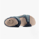 Free Spirit FRISCO Womens Leather Touch Fasten Sandals Navy