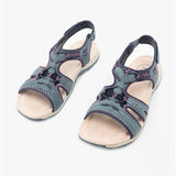 Free Spirit FAIRMONT Womens Touch Fasten Leather Sandals Navy