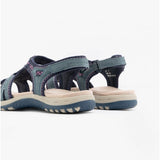 Free Spirit FAIRMONT Womens Touch Fasten Leather Sandals Navy