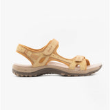 Free Spirit FRISCO Womens Leather Touch Fasten Sandals Dijon