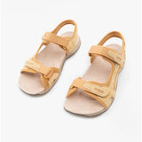 Free Spirit FRISCO Womens Leather Touch Fasten Sandals Dijon