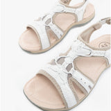 Free Spirit FAIRMONT Womens Touch Fasten Leather Sandals White