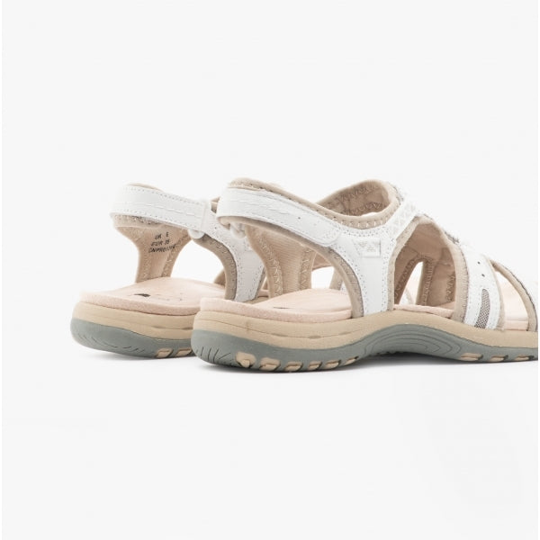 Free Spirit FAIRMONT Womens Touch Fasten Leather Sandals White