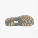 Free Spirit FRISCO Womens Leather Touch Fasten Sandals Smoke