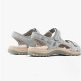 Free Spirit FRISCO Womens Leather Touch Fasten Sandals Smoke