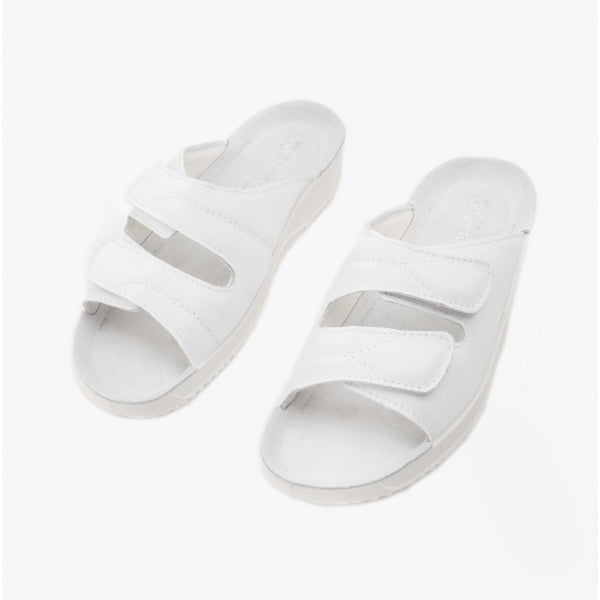 Rohde 1940 Womens Leather Mule Sandals White