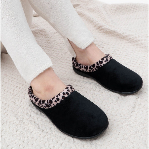 HOS Comfort CHERYL Womens Mule Slippers Leopard
