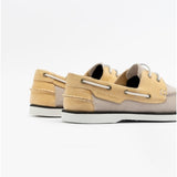 Hush Puppies HATTIE Womens Leather Boat Shoes Grey/Yellow