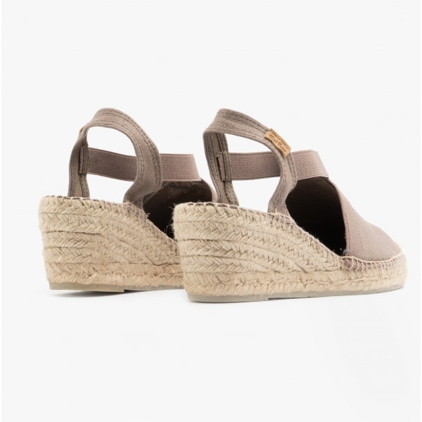 Toni Pons TER Womens Wedge Espadrille Sandals Taupe