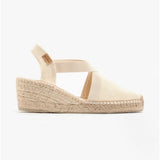 Toni Pons TER Womens Wedge Espadrille Sandals Ecru