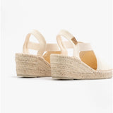 Toni Pons TER Womens Wedge Espadrille Sandals Ecru