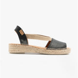 Toni Pons ETNA Womens Leather Espadrille Sandals Black