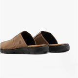 Hush Puppies CARSON Mens Leather Mule Slippers Olive