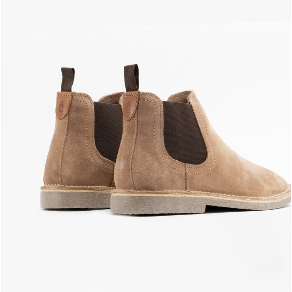 Hush Puppies SHAUN Mens Suede Chelsea Boots Sand