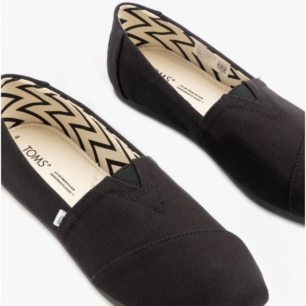 TOMS ALPARGATA Womens Cotton Espadrille Black