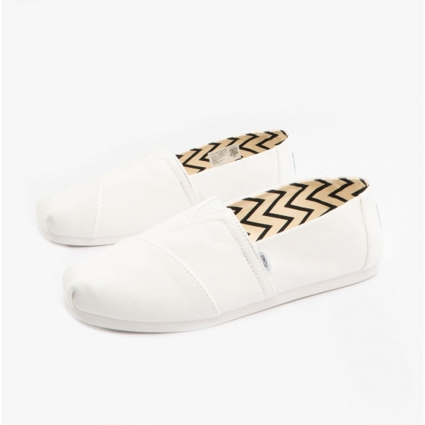 TOMS ALPARGATA Mens Canvas Espadrilles White