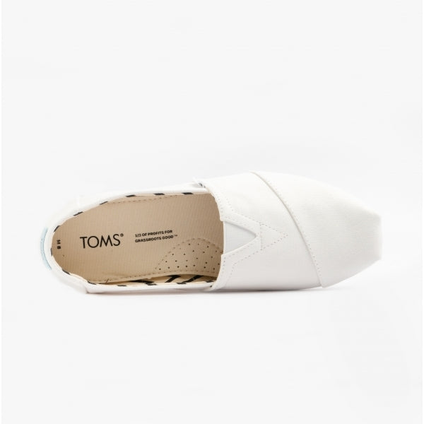 TOMS ALPARGATA Mens Canvas Espadrilles White