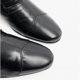 Club Cubano CARLUCCIO Mens Leather Cuban Heel Shoes Black