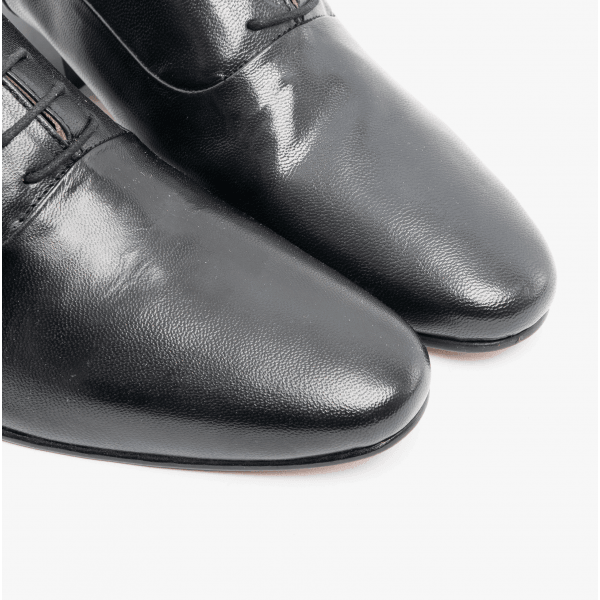 Club Cubano TONI Mens Leather Cuban Heel Shoes Black