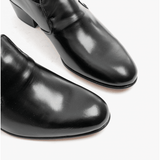 Club Cubano BILBAO Mens Soft Leather Plain Cuban Heel Shoes Black