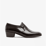 Club Cubano BILBAO Mens Soft Leather Plain Cuban Heel Shoes Dark Brown