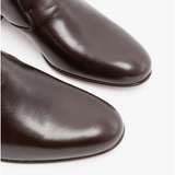 Club Cubano BILBAO Mens Soft Leather Plain Cuban Heel Shoes Dark Brown