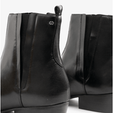 Club Cubano BRUNO Mens Leather Cuban Heel Pointed Boots Black