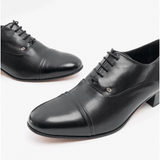 Club Cubano CORDOBA Mens Soft Leather Lace-Up Cuban Heel Oxford Shoes Black